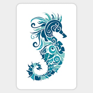 Aqua Seahorse Design Magnet